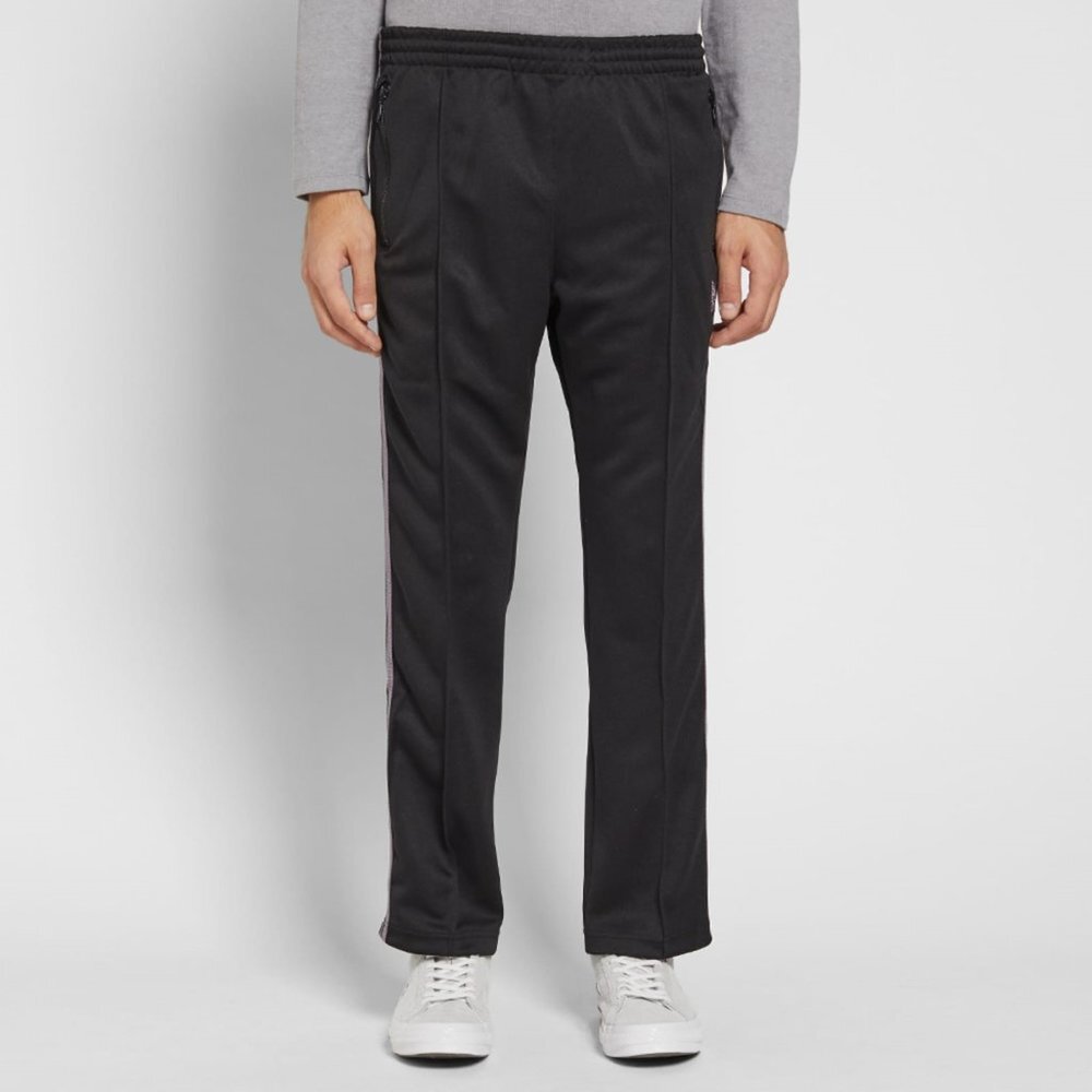 Black Track Pants with Pink Stripe - Picture 2 of 7